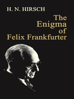 cover image of The Enigma of Felix Frankfurter